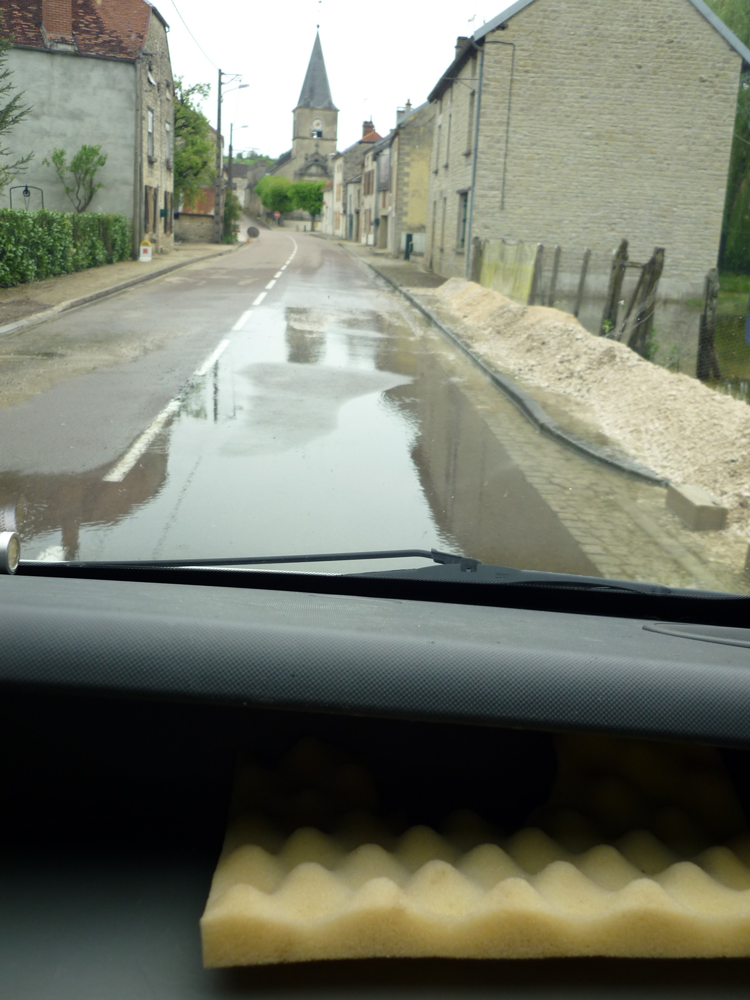 Crue de l'Ource, en mai 2013, à Autricourt en Côte d'Or