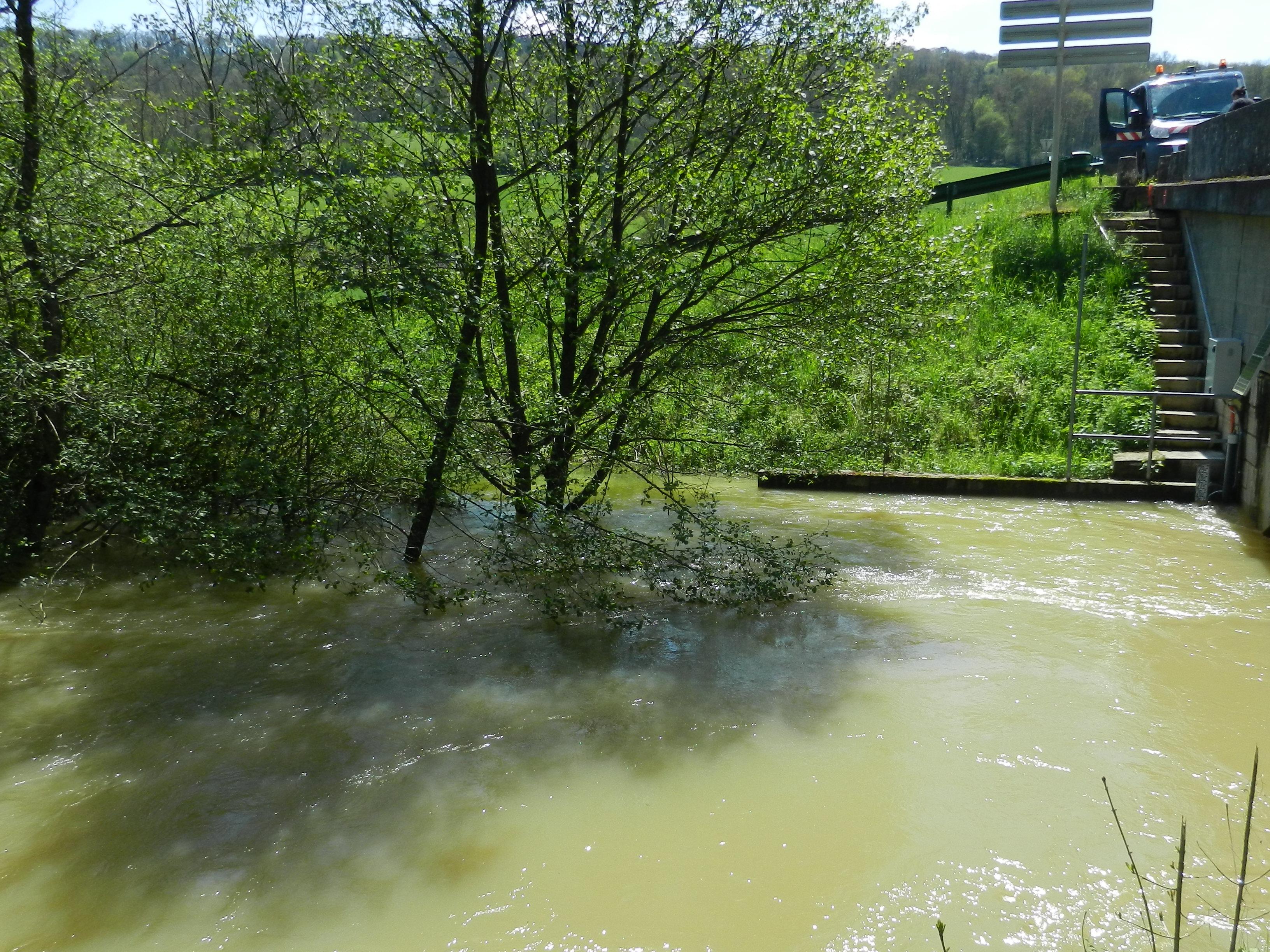 Crue de l'Oze, en mai 2013, à Darcey en Côte d'Or