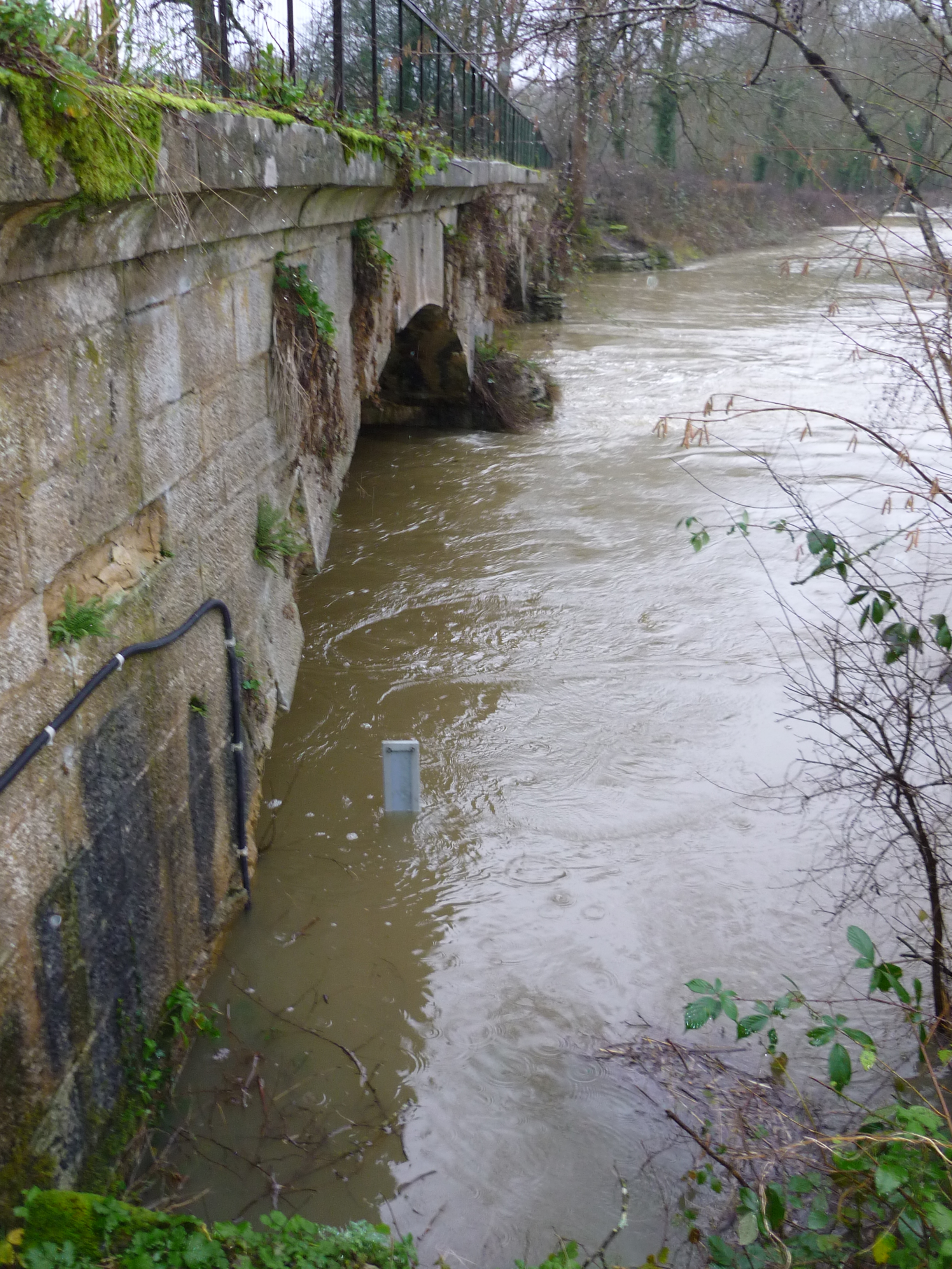 Crue de l'Armance, en janvier 2018, à Dornecy dans la Nièvre