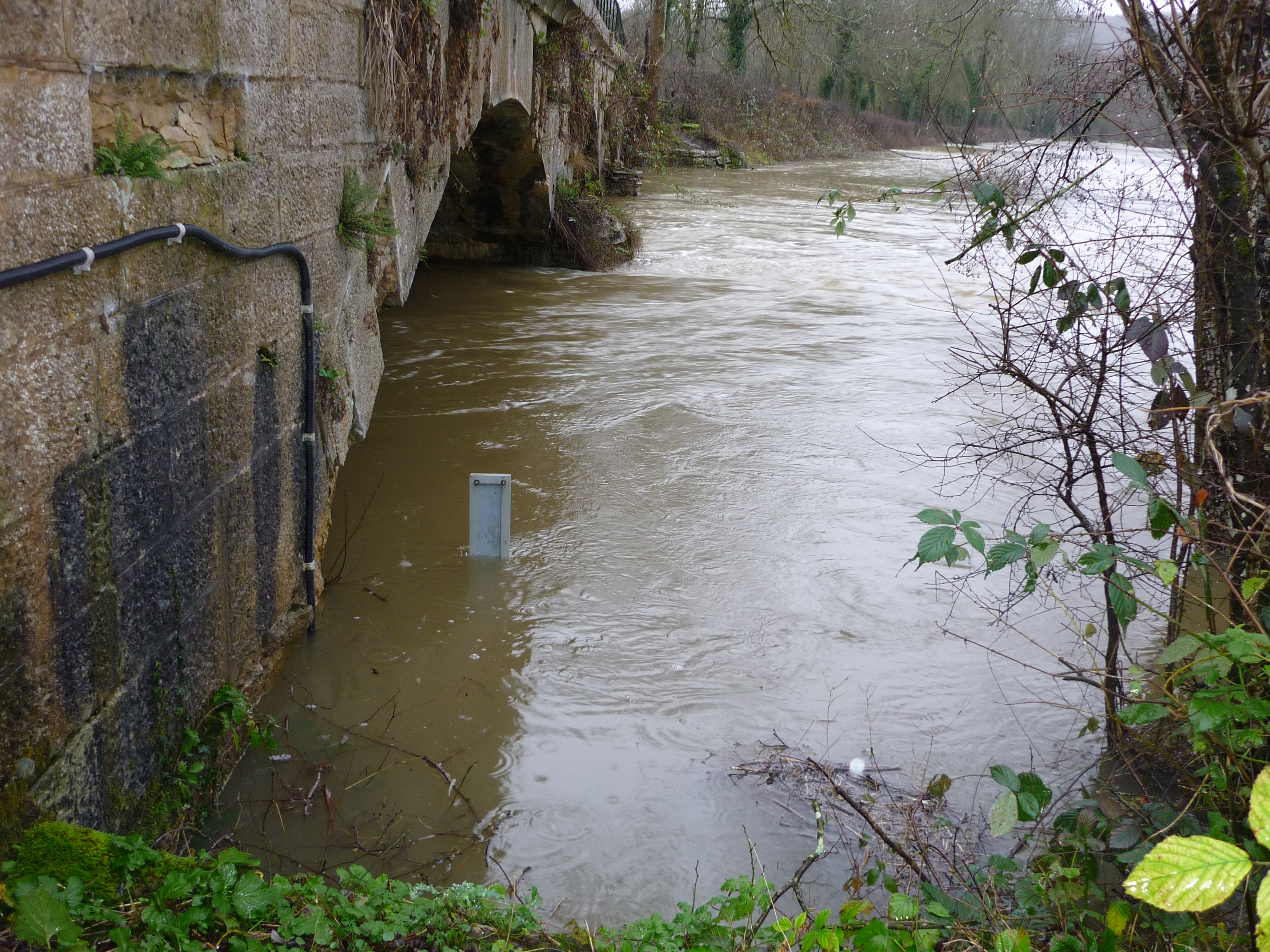 Crue de l'Armance, en janvier 2018, à Dornecy dans la Nièvre