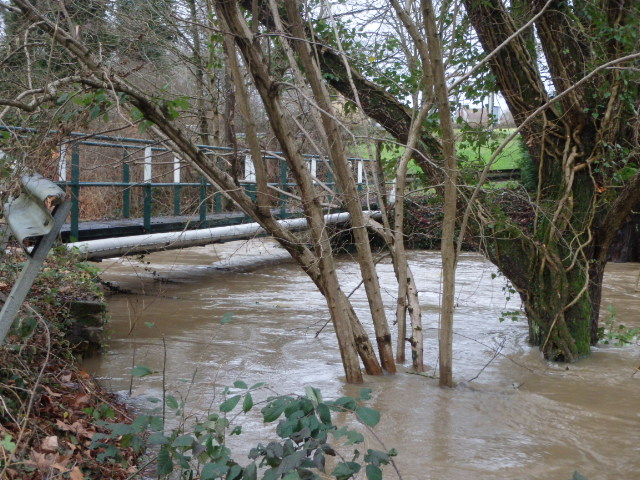 Crue de la Bourbince, en janvier 2018, à Blanzy en Saône-et-Loire