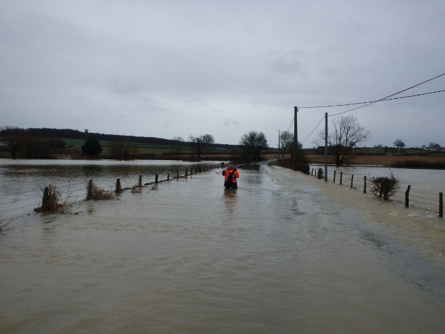 Crue de la Canne, en janvier 2018, à Saint-Gratien-Savigny dans la Nièvre