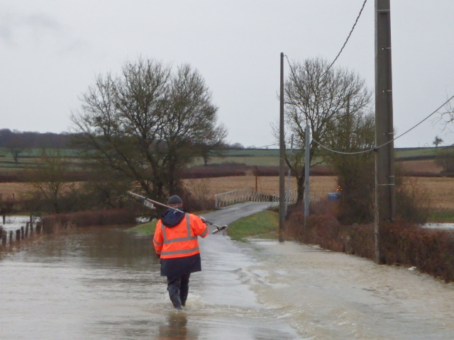 Crue de la Canne, en janvier 2018, à Saint-Gratien-Savigny dans la Nièvre