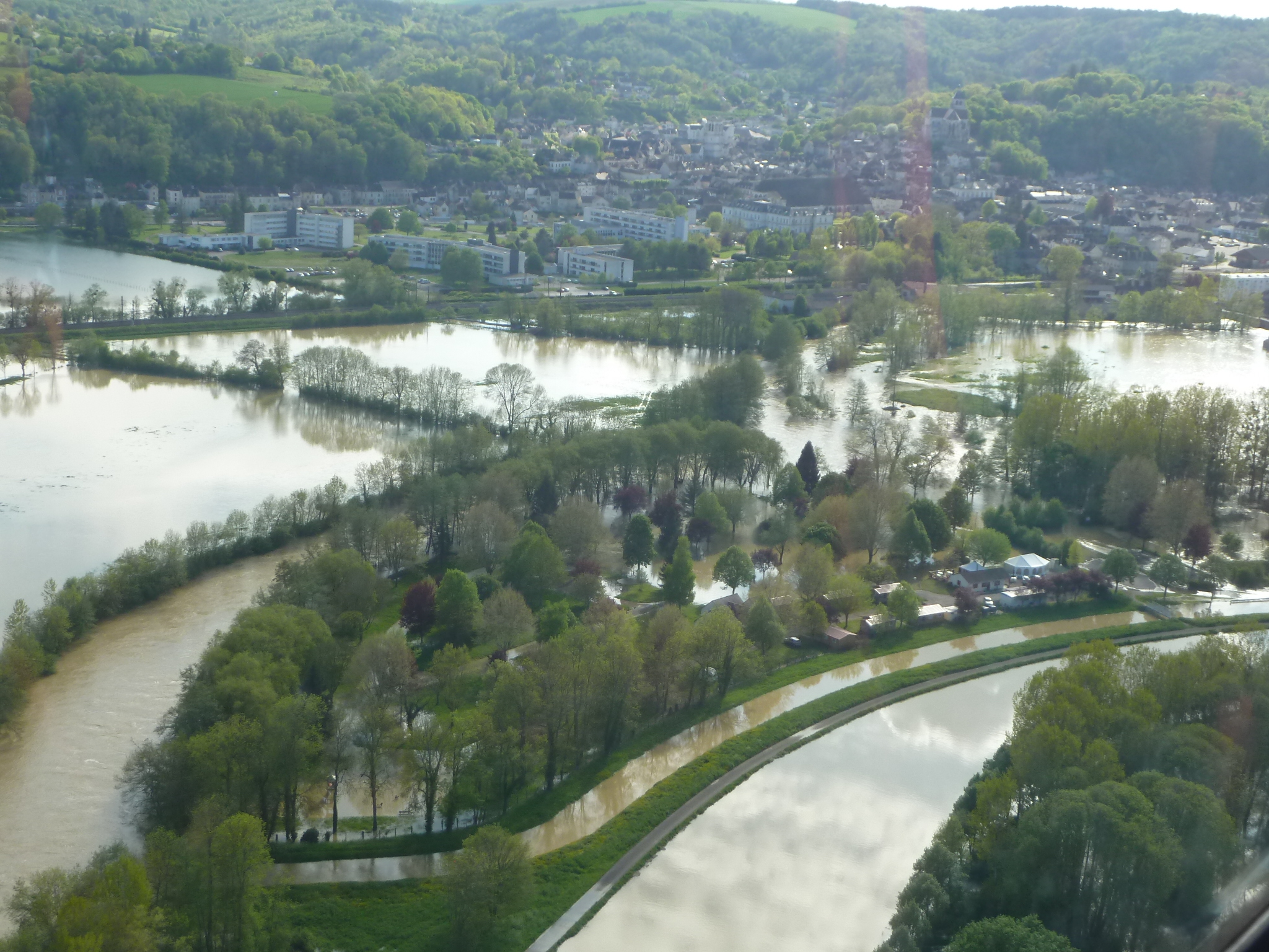 Crue de l'Armançon, en mai 2013, à Tonnerre dans l'Yonne