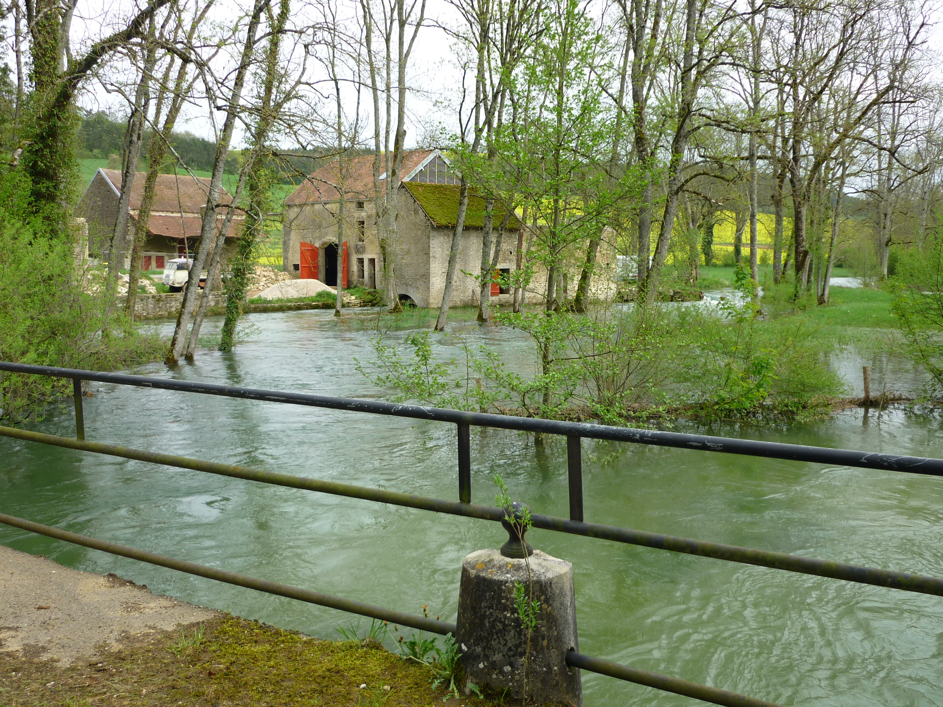 Crue de la Seine, en mai 2013, à Quemigny sur Seine, hameau de Cosne, en Côte d'Or