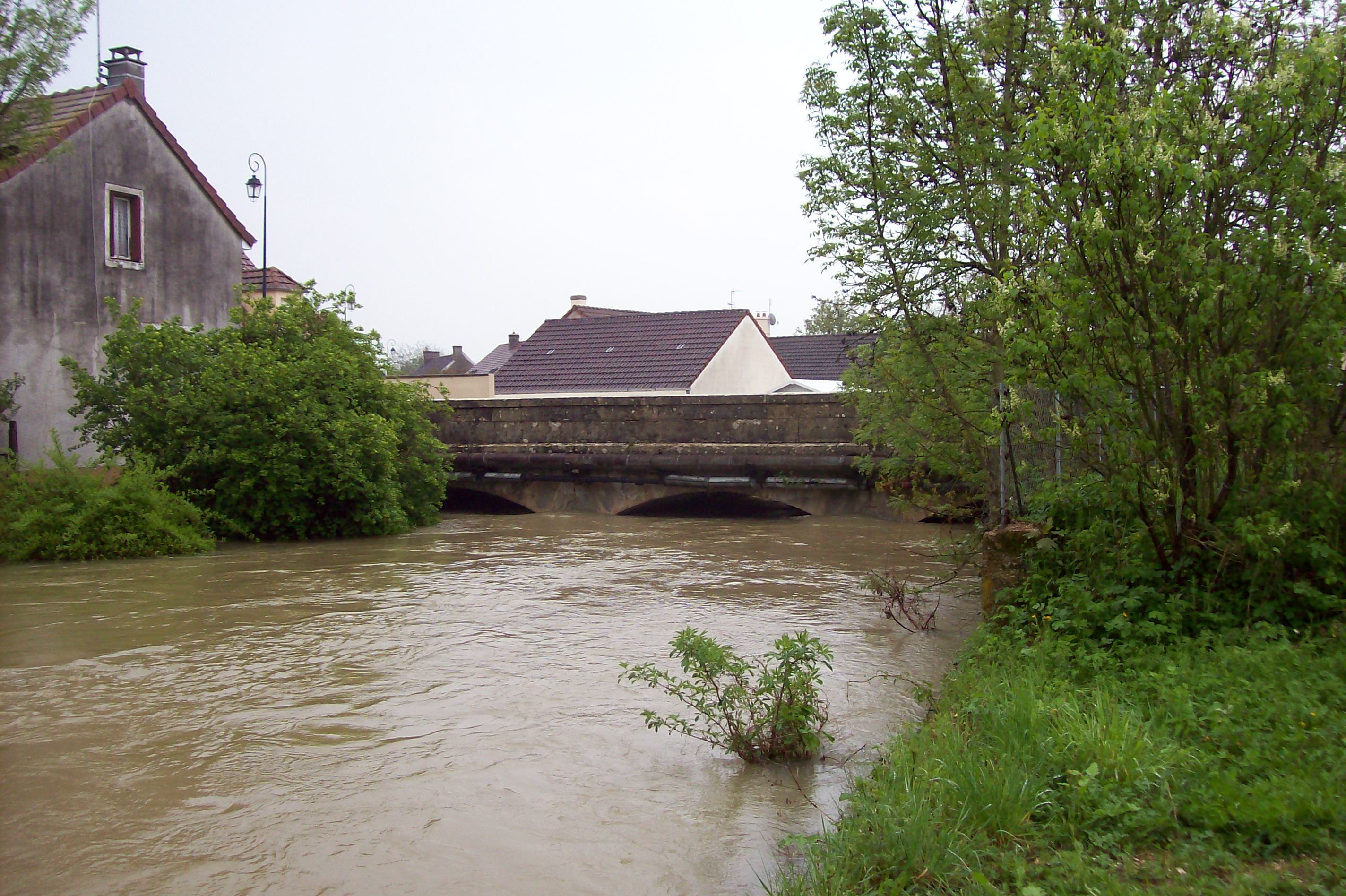 Crue de la Norges, en mai 2013, à Magny sur Tille en Côte d'Or