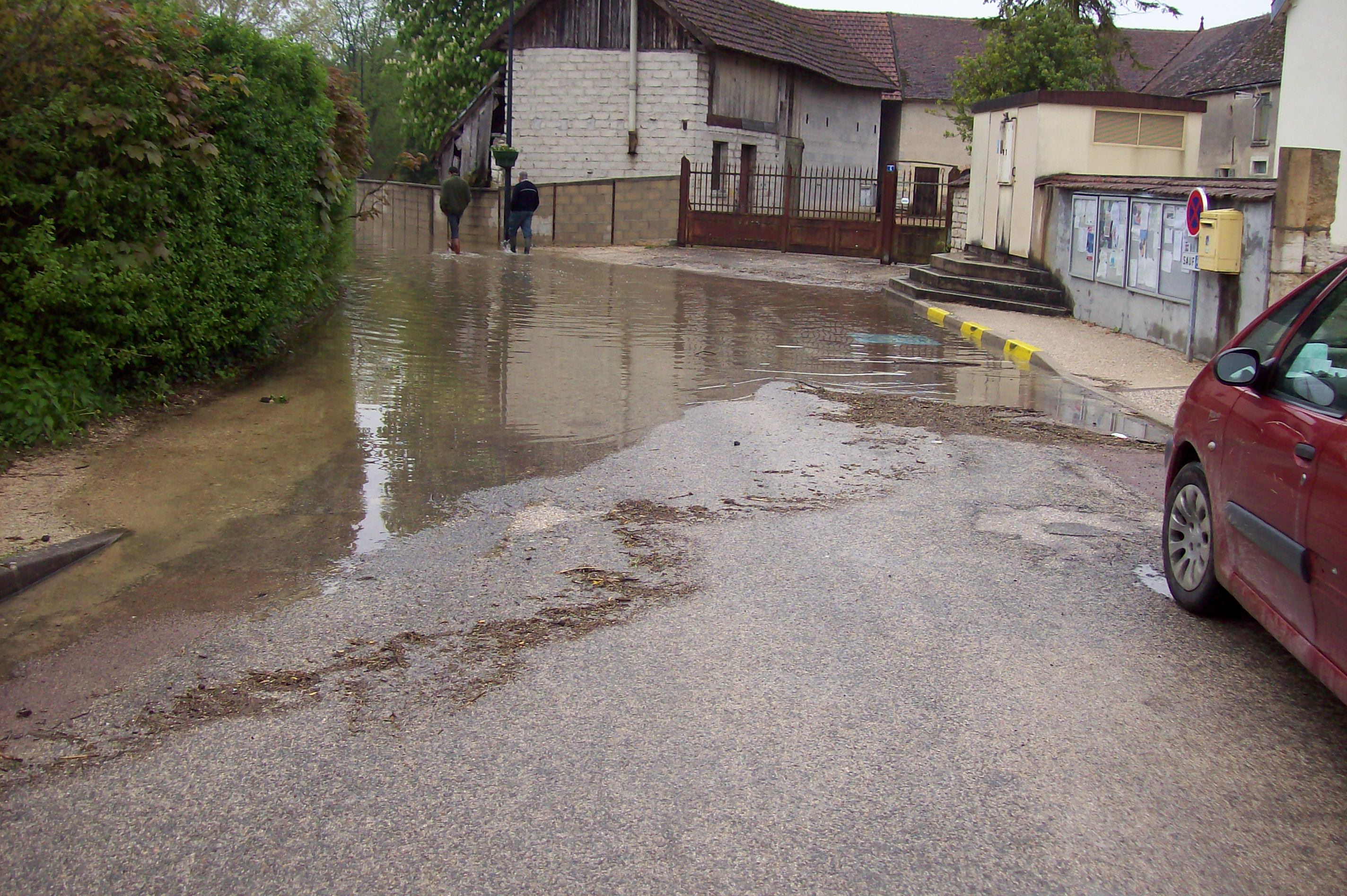 Crue de la Norges, en mai 2013, à Magny sur Tille en Côte d'Or