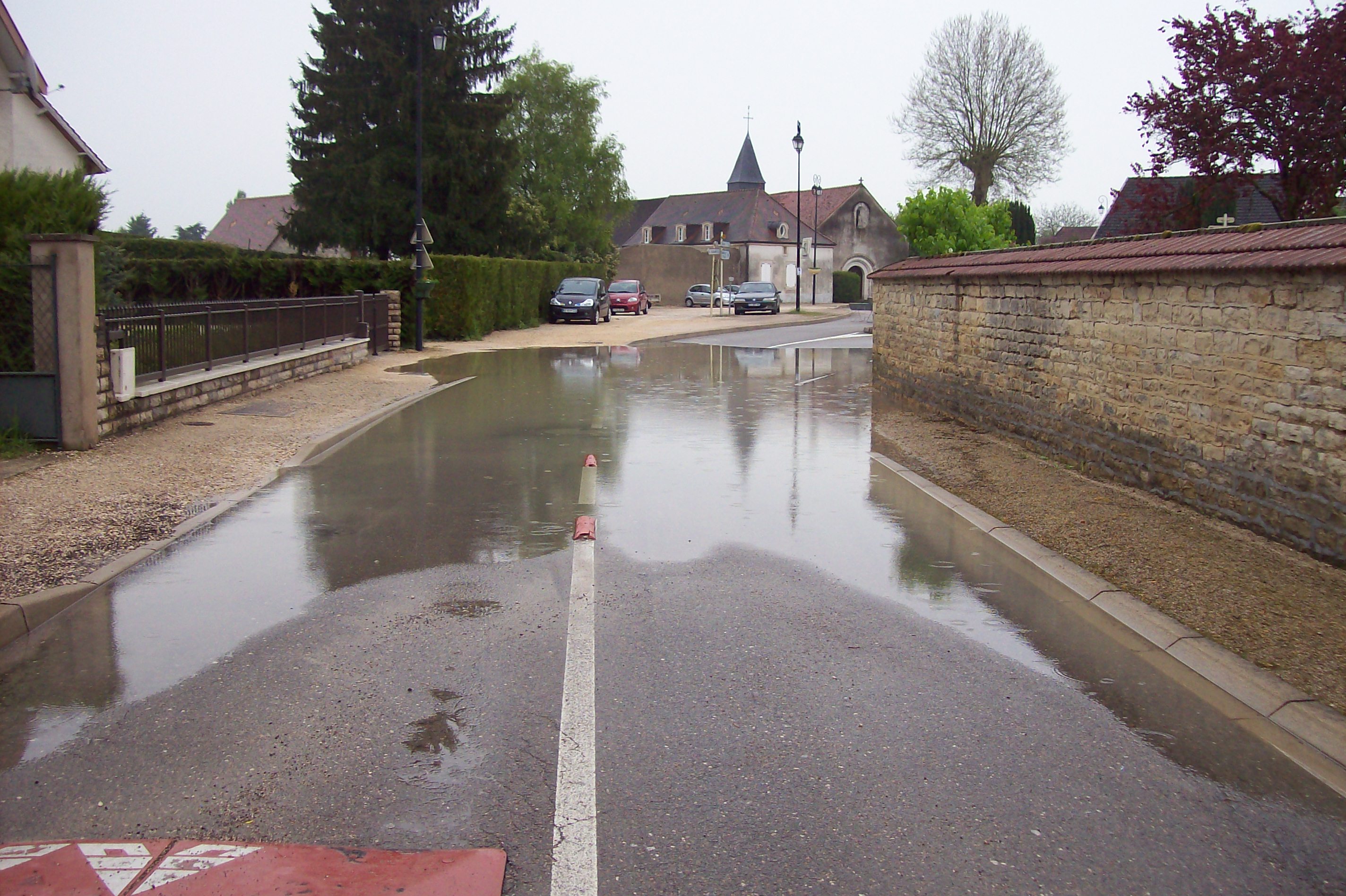 Crue de la Norges, en mai 2013, à Magny sur Tille en mai 2013